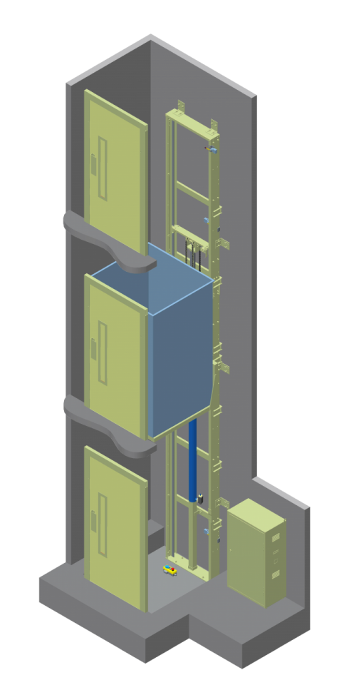 Elevator Compact axonometric