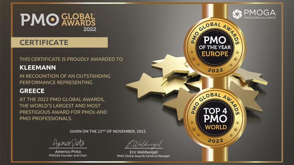 GLOBAL PMO Awards KLEEMANN